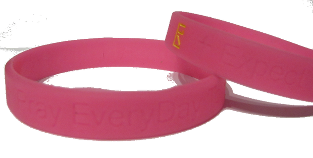 Pink Pray EveryDay Signature Wristband (Set of 2)